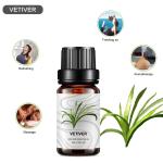 Organic Vetiver Essential Oil Bottle Steam Distillation Essential Oils