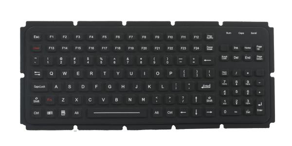 China 119 keys silicone rubber OEM industrial keyboard with numeric military computer factory