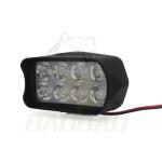 Black Plastic 8 Beads White Lens Fog Light LED Motorcycle Spotlight