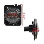 Amber 2007-2017 Jeep Wrangler Smoked Turn Signals Clear Lens IP 68 Waterproof
