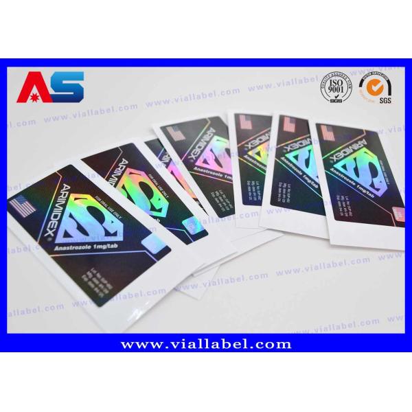 China Hologram Strong Adhesive Labels 10ML Vials Printed Free Design For Boby building packaging factory