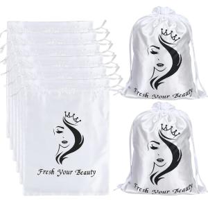 China Bulk Satin Drawstring Dust Bag Gift Pouch For Makeup Storage factory