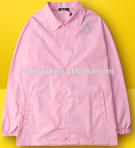 China Shenzhen factory custom wholesale multiple colors mens blank nylon coaches jacket