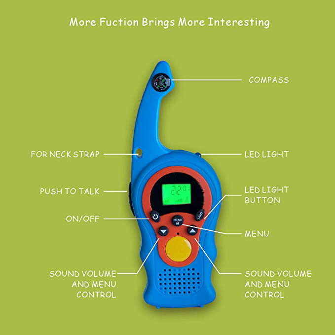 Long Range 5km 0.5W 462.5625MHz Baby Walkie Talkie 3 Channel