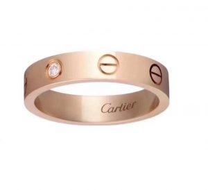 China Three Diamond Ring Stamped 925 Sterling Silver Rose Gold Engagement Band Jewelry factory