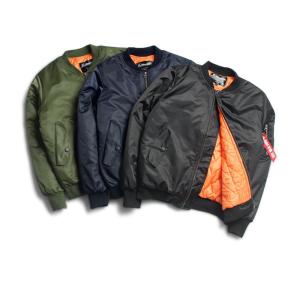 China Nylon Lining Custom Ma1 Bomber Jacket Windproof Plain Dyed Multi Size Standard factory