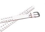 Circle Studded Mens Casual Leather Belt With Alloy Buckle