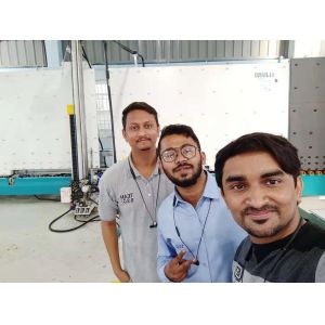 Vertical Insulated Glass Glue Sealing Machine Two Sealants Pumps Coating