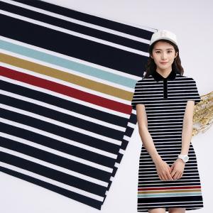 China Skin-Friendly And Soft Wear-Resistant Striped Knit Fabric For Casual Wear factory