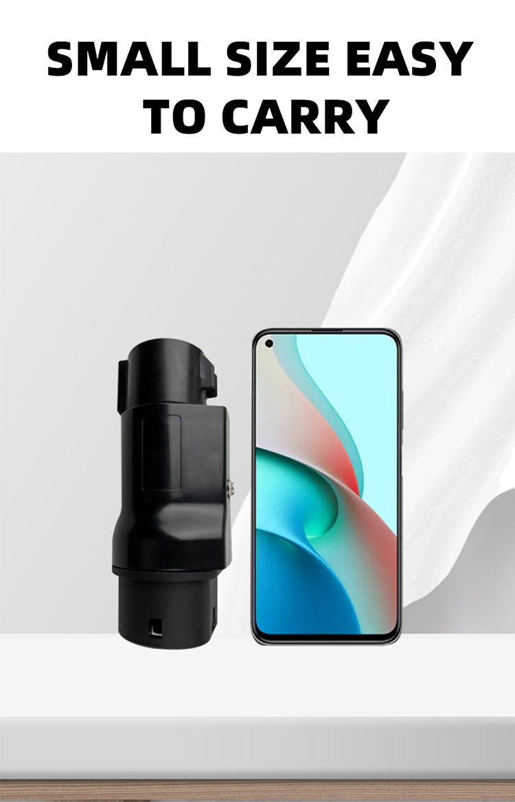 IP55 Protection E-mingze 32A EV Charging Cable Car Charger Adapter Type1 to Type2 Adapter 32A EV Car Charging Adaptor