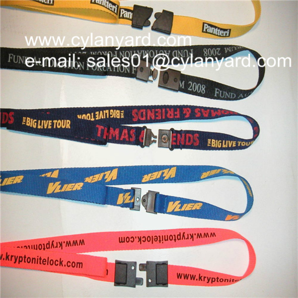 polyester lanyard with metal clasp clip, metal trigger clip lanyards,