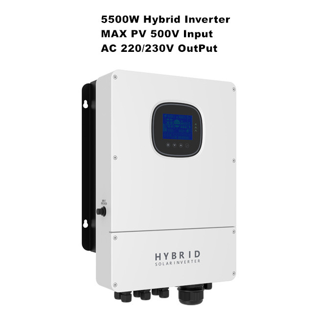 Reliable And Efficient 5500W Solar Hybrid Inverters PV 500V Input AC 220 / 230V OutPut
