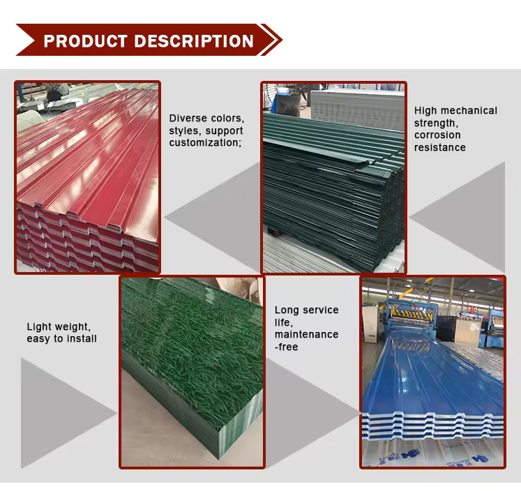 Building Material DX51D Hot Dipped Color Zinc Coated Roofing Plate PPGI PPGL Corrugated Colorful Steel Sheet for Solutions