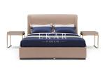 Modern Fabric Upholstered Headboard Wooden Divan Bed
