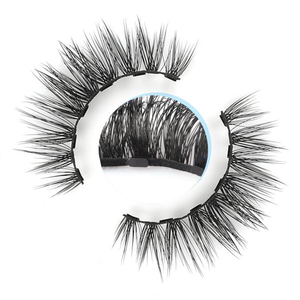 China 27mm Length Faux Natural False Eyelashes Magnetic Lashes With Liner factory