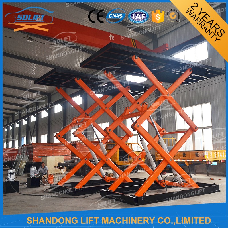 CE Approved Car Lift Outdoor / Portable Hydraulic Scissor Car Lift