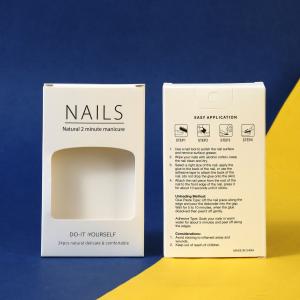 China Cardboard Empty false nail packaging boxes With Window Blister factory