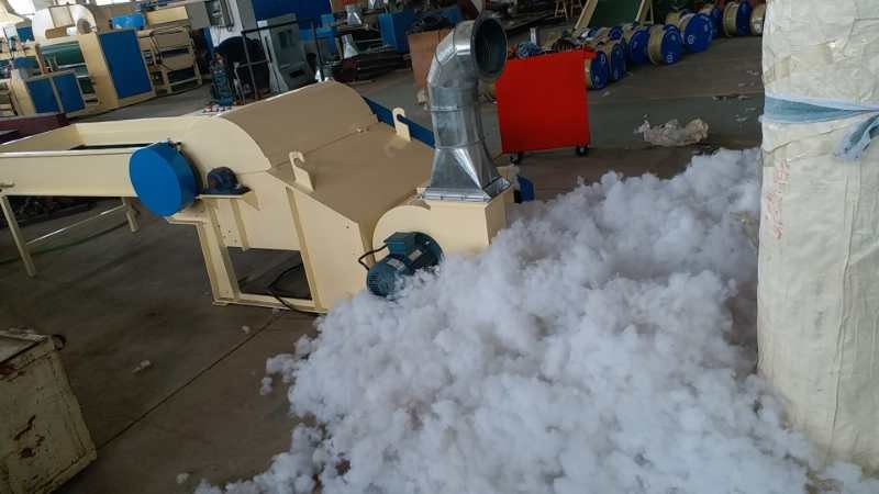 Poly PP PET Hemp Fiber Carding Machine For Polyester Fiber 8.75kw