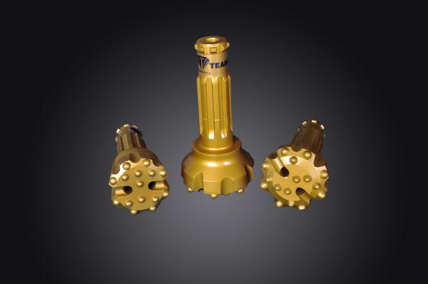 Mining 4 Inch Top Hammer Drill Bits , Steel Wash Resistant Borewell Drilling