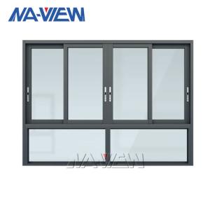 China Guangdong NAVIEW Horizontal Soundproof Thermal Break Aluminum Glazing Sliding Bi Fold Window factory