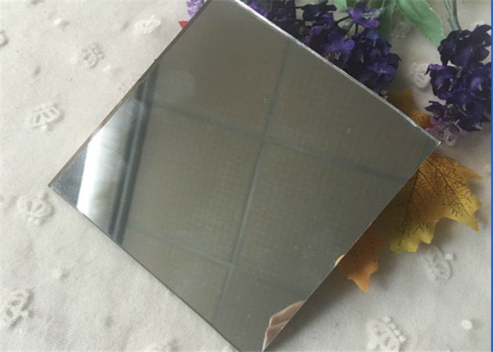 Double Coated Tinted Mirror Glass , Flat Shape Safety Mirror Sheet For Bathroom