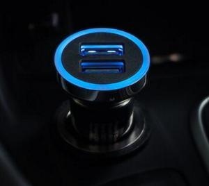 China Black Color LED Screen Fast Car Charger , QC 3.0 High End Smart Portable Car Charger factory