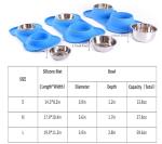 Active Pets Dog Bowl Set Stainless Steel No Spill Mess-Proof Food & Water Dog