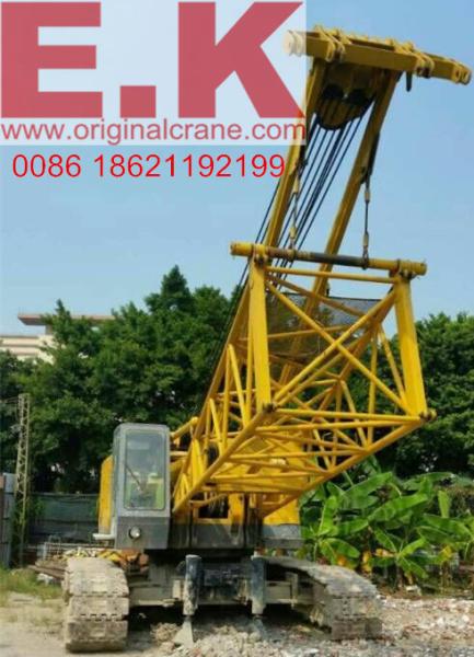 80t Japan Sumitomo hydraulic lattice boom crawler track crane used crane