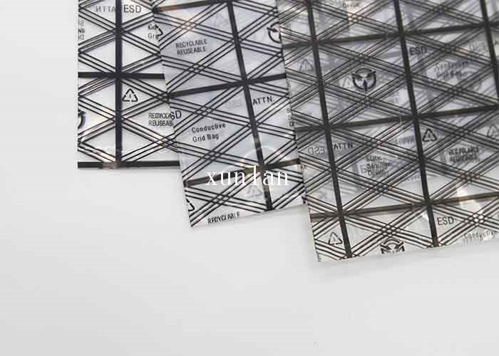 Black Anti Static Conductive Grid Bag 6 * 9 Inch For Packaging PC Boards