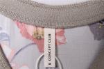 V-Neck Ladies Print Blouse Loose Short Sleeves Decorative Pattern Casual And
