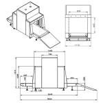 Commercial Building X Ray Security Equipment airport baggage scanner High
