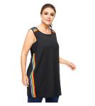 Long Style Women'S Plus Size Yoga Wear Plus Size Sleeveless Tops 180g