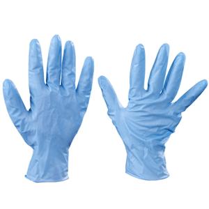 China No Latex Proteins Safe Touch Blue Nitrile Gloves Excellent Cut Resistance factory