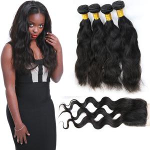 China 4 Bundles Of Malaysian Virgin Hair Extensions Clean Weft Natural Appearance factory