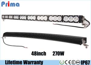 China Single Row 48 In 270W Curved LED Light Bar For Off Road Vehicle Amber White factory