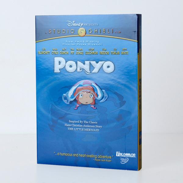 2016 Newest Ponyo disney dvd movie children carton dvd with slipcover Dhl free