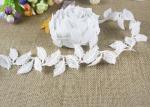 Milk Silk Water Soluble Chemical Polyester Lace Trim For Dresses Feather Pattern