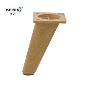 China KR-P0334W1 152mm Angle Replacement Plastic Couch Legs Chair Extenders Wood Color factory