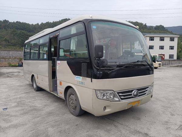 Mini Tour Coach Used Yutong Bus ZK6729D 130hp Folding Door 28seater Left