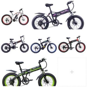 China 1KW Fat Tyre Folding Bike , 48V foldable electric cycle WIth Hidden Battery factory