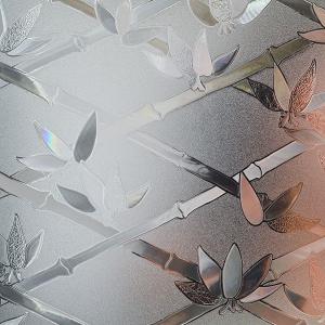 China 3D Privacy Decorative Window Glass Film Bamboo Textured Pattern factory