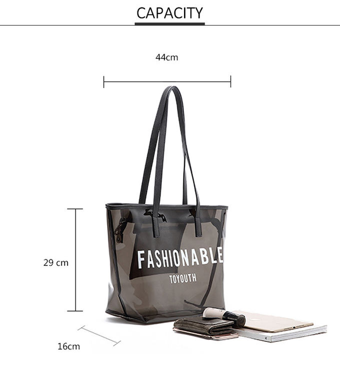 Large Transparent PVC Shoulder Handbag For Women Travel