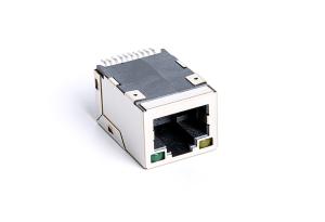 China LATCH Up SMT 10 100 Shielded Rj45 Jack Tab Up DIP Mounting TM811BD2AAB016007 factory
