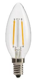 China led filament 2w C35 200 lumen Retro glass 2 years Epistar chips transparent glass bulb hign quality English model Ra 80 factory
