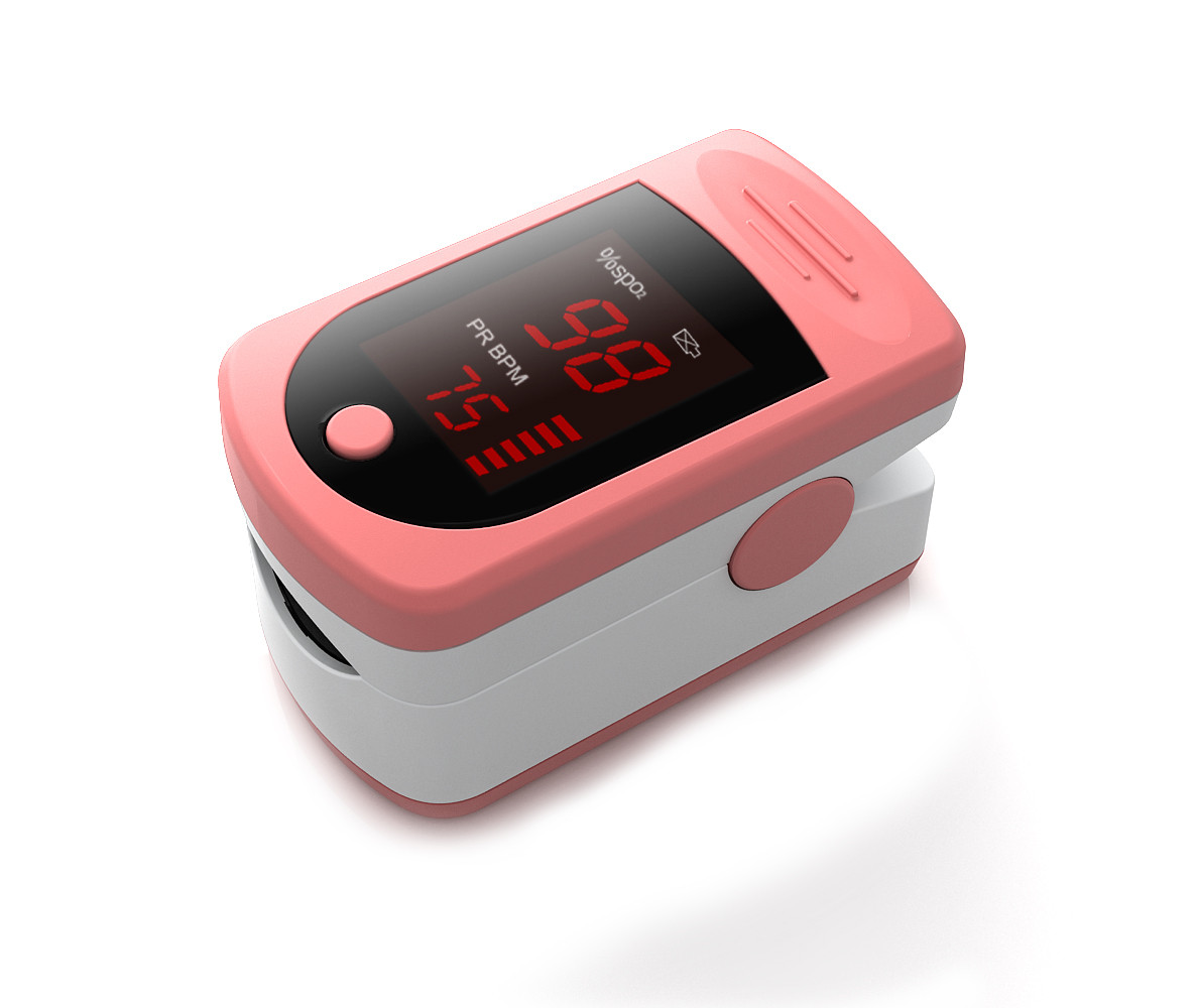 OLED red color words display fingertip pulse oximeter TT-301 Automatic 4-directions screen rotation