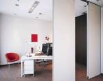 Aluminium Track Office Folding Partition Walls , Commercial Furniture Wood