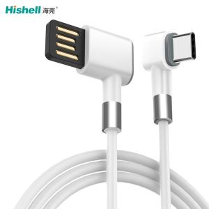 China Portable USB Elbow Data Cable Practical L Shaped Anti Abrasion factory