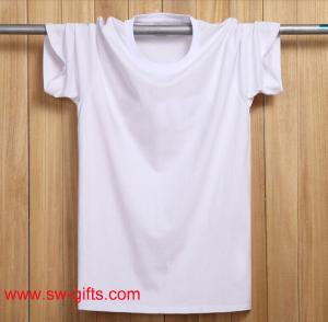 China Fashion T Shirts Short Sleeve Round Neck Black White Male t-shirt Top Cotton In Stock factory