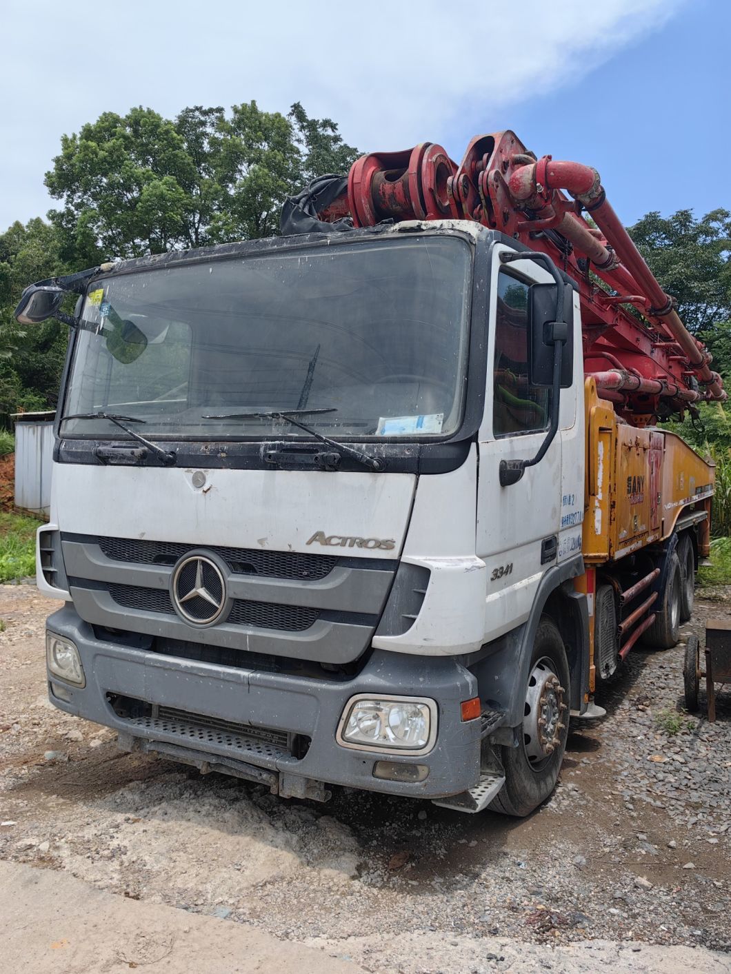2013 Sy 49m Used Concrete Pump Truck Construction Machine Concrete Boom Pump Mercedes Benz Machine Equipment