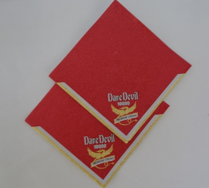 Aluminum Foil beer neck label supplier from China 105*105 mm square aluminum foil beer neck label for india market